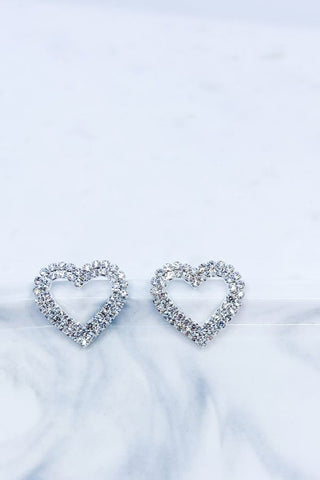 Heart Shaped Stone Earrings